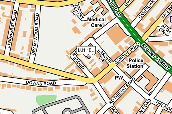 LU1 1BL map - OS OpenMap – Local (Ordnance Survey)