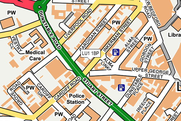 LU1 1BP map - OS OpenMap – Local (Ordnance Survey)