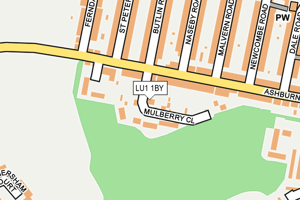 LU1 1BY map - OS OpenMap – Local (Ordnance Survey)