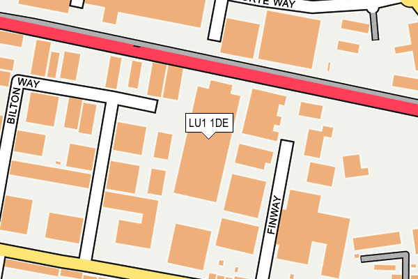 LU1 1DE map - OS OpenMap – Local (Ordnance Survey)