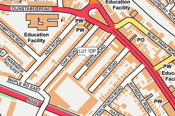 LU1 1DP map - OS OpenMap – Local (Ordnance Survey)