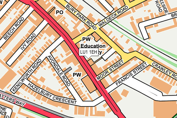 LU1 1EH map - OS OpenMap – Local (Ordnance Survey)