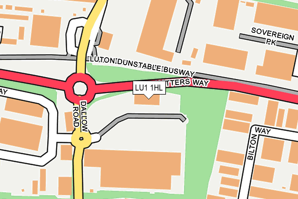 LU1 1HL map - OS OpenMap – Local (Ordnance Survey)