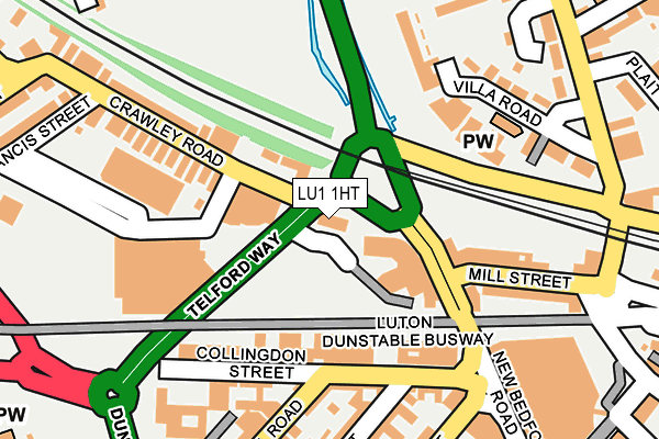 LU1 1HT map - OS OpenMap – Local (Ordnance Survey)