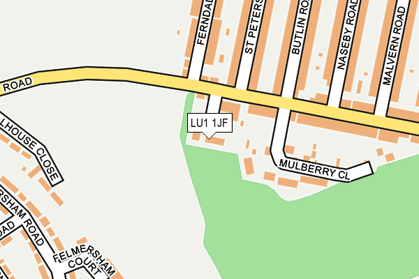 LU1 1JF map - OS OpenMap – Local (Ordnance Survey)