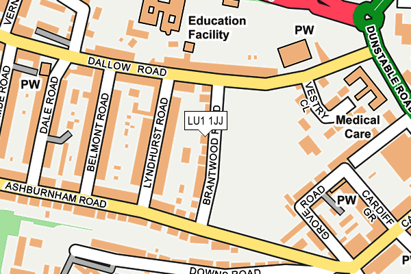 LU1 1JJ map - OS OpenMap – Local (Ordnance Survey)