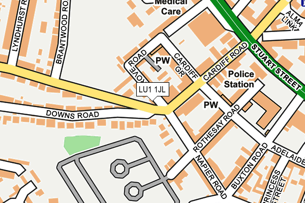 LU1 1JL map - OS OpenMap – Local (Ordnance Survey)