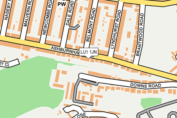 LU1 1JN map - OS OpenMap – Local (Ordnance Survey)