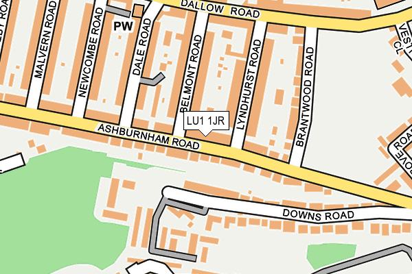 LU1 1JR map - OS OpenMap – Local (Ordnance Survey)