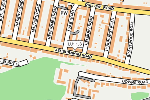 LU1 1JS map - OS OpenMap – Local (Ordnance Survey)