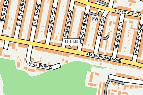 LU1 1JU map - OS OpenMap – Local (Ordnance Survey)