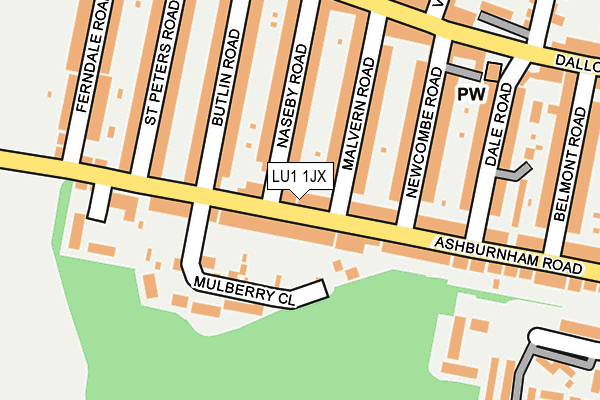 LU1 1JX map - OS OpenMap – Local (Ordnance Survey)