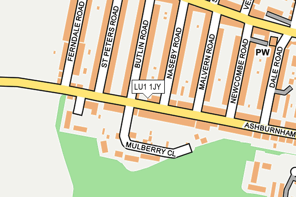 LU1 1JY map - OS OpenMap – Local (Ordnance Survey)