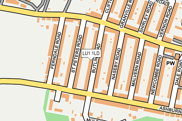 LU1 1LD map - OS OpenMap – Local (Ordnance Survey)