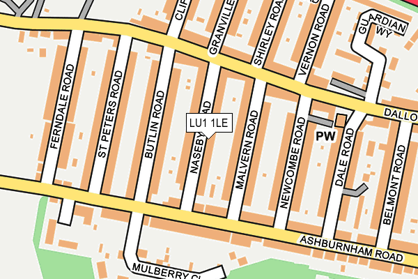 LU1 1LE map - OS OpenMap – Local (Ordnance Survey)