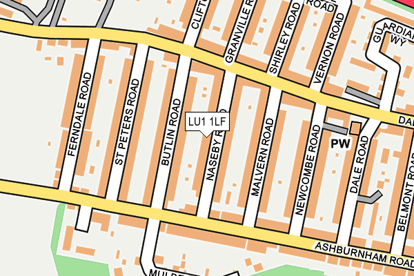 LU1 1LF map - OS OpenMap – Local (Ordnance Survey)