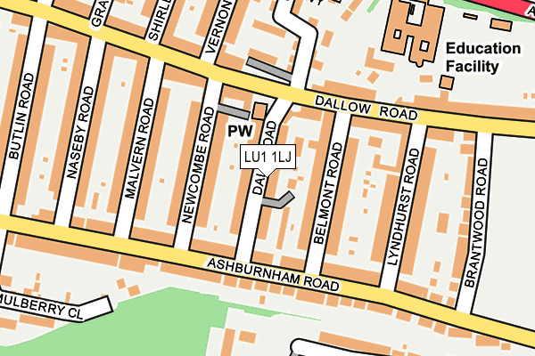 LU1 1LJ map - OS OpenMap – Local (Ordnance Survey)