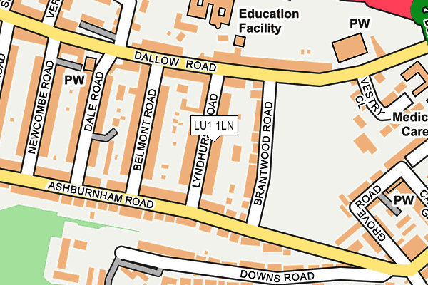 LU1 1LN map - OS OpenMap – Local (Ordnance Survey)