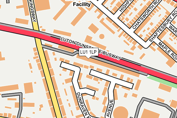 LU1 1LP map - OS OpenMap – Local (Ordnance Survey)