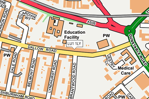 LU1 1LY map - OS OpenMap – Local (Ordnance Survey)