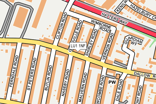 LU1 1NF map - OS OpenMap – Local (Ordnance Survey)