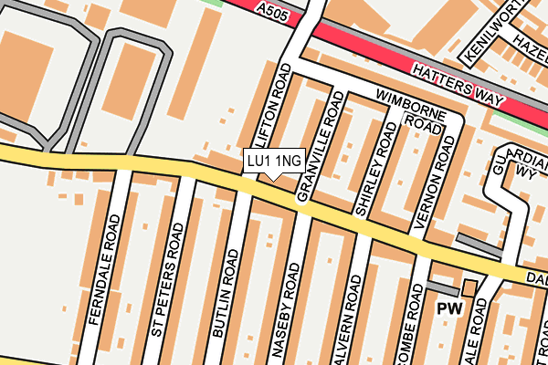 LU1 1NG map - OS OpenMap – Local (Ordnance Survey)