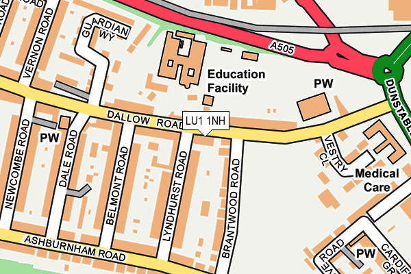 LU1 1NH map - OS OpenMap – Local (Ordnance Survey)