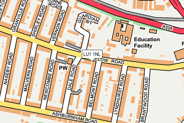 LU1 1NL map - OS OpenMap – Local (Ordnance Survey)