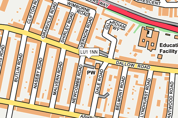 LU1 1NN map - OS OpenMap – Local (Ordnance Survey)