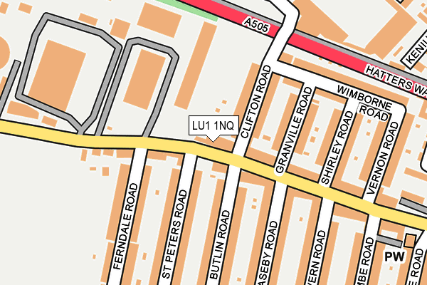 LU1 1NQ map - OS OpenMap – Local (Ordnance Survey)