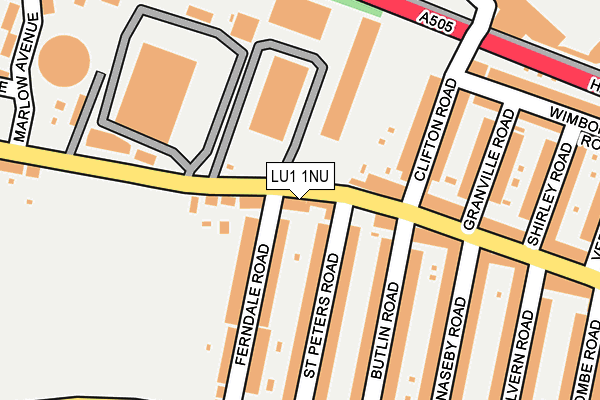LU1 1NU map - OS OpenMap – Local (Ordnance Survey)