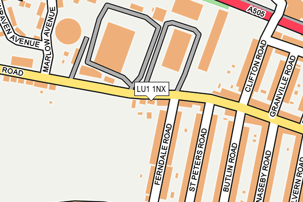 LU1 1NX map - OS OpenMap – Local (Ordnance Survey)