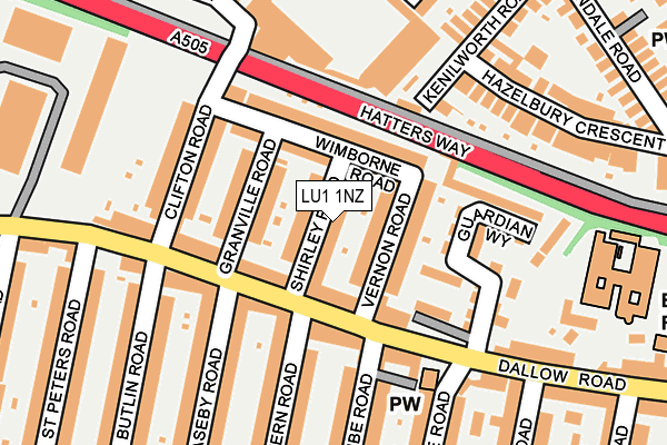 LU1 1NZ map - OS OpenMap – Local (Ordnance Survey)