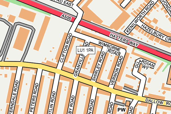 LU1 1PA map - OS OpenMap – Local (Ordnance Survey)