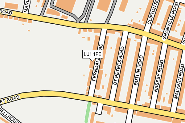 LU1 1PE map - OS OpenMap – Local (Ordnance Survey)