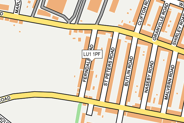 LU1 1PF map - OS OpenMap – Local (Ordnance Survey)