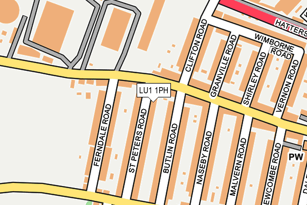 LU1 1PH map - OS OpenMap – Local (Ordnance Survey)