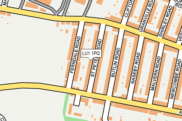 LU1 1PQ map - OS OpenMap – Local (Ordnance Survey)
