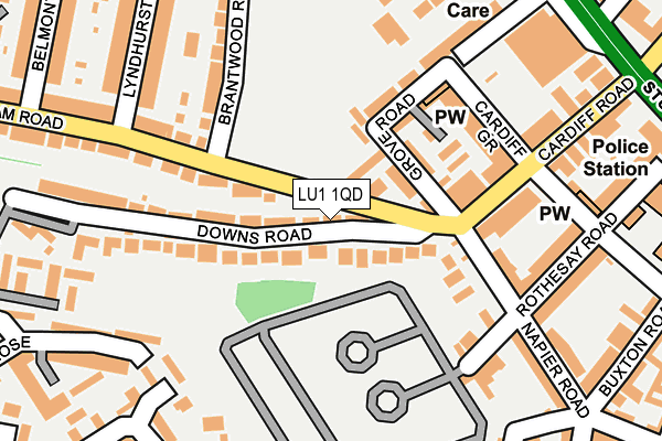 LU1 1QD map - OS OpenMap – Local (Ordnance Survey)