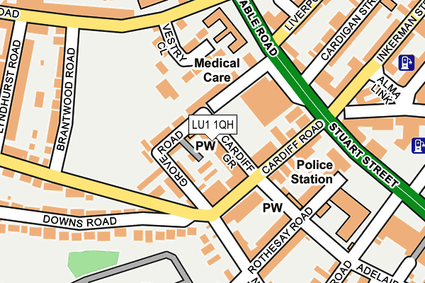 LU1 1QH map - OS OpenMap – Local (Ordnance Survey)