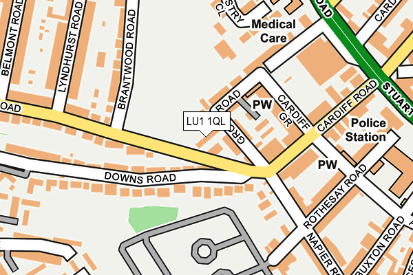 LU1 1QL map - OS OpenMap – Local (Ordnance Survey)