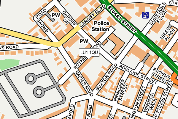 LU1 1QU map - OS OpenMap – Local (Ordnance Survey)