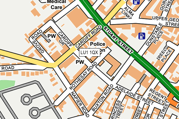 LU1 1QX map - OS OpenMap – Local (Ordnance Survey)