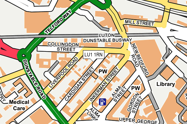 LU1 1RN map - OS OpenMap – Local (Ordnance Survey)