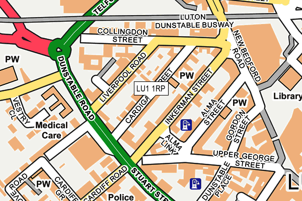 LU1 1RP map - OS OpenMap – Local (Ordnance Survey)