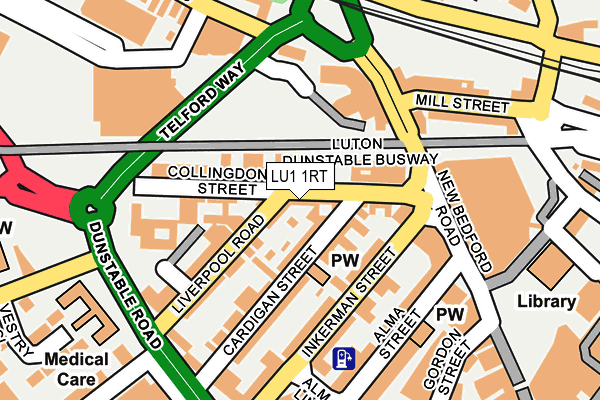 LU1 1RT map - OS OpenMap – Local (Ordnance Survey)