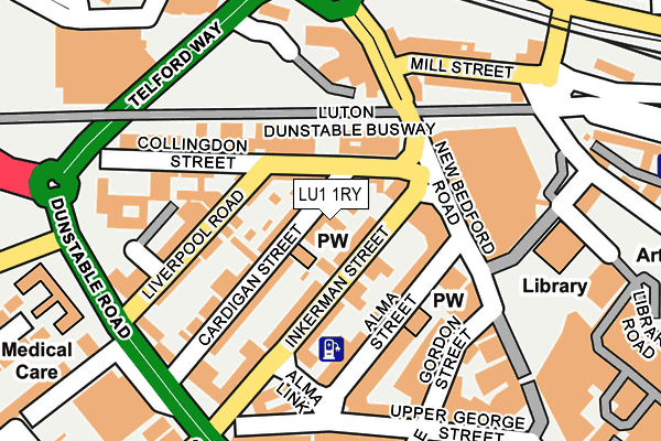 LU1 1RY map - OS OpenMap – Local (Ordnance Survey)