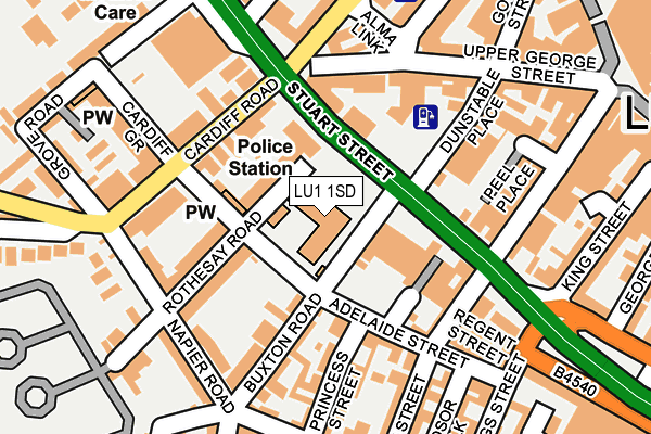 LU1 1SD map - OS OpenMap – Local (Ordnance Survey)