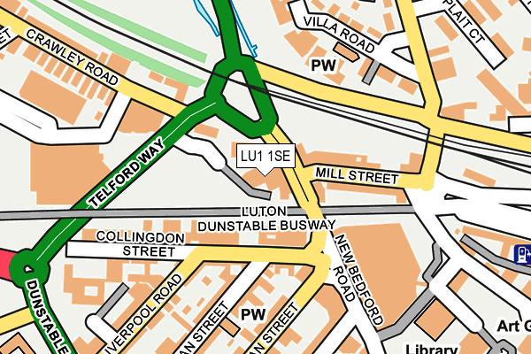 LU1 1SE map - OS OpenMap – Local (Ordnance Survey)