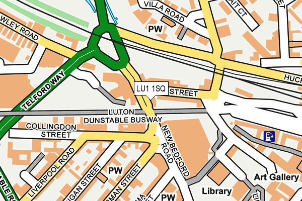 LU1 1SQ map - OS OpenMap – Local (Ordnance Survey)